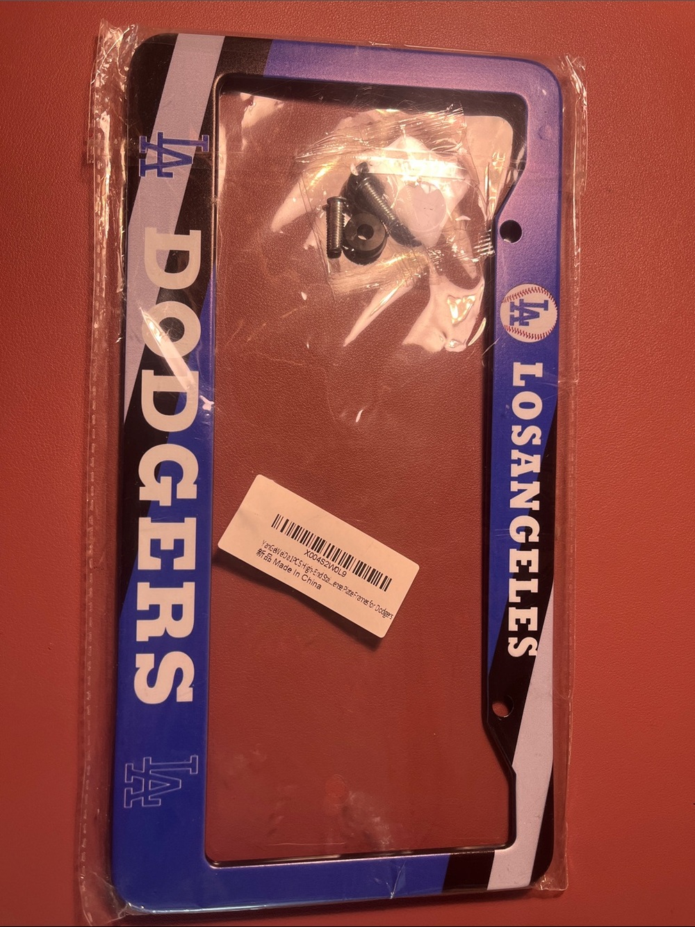 Los Angeles Dodgers Blue Metal License Plate Frame